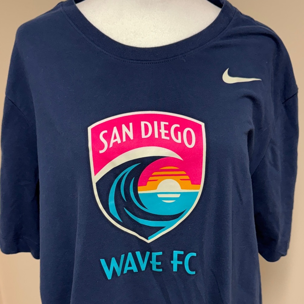 Unisex Nike NWSL San Diego Wave FC Navy T-Shirt. Size: Men’s XL